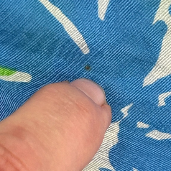 Lilly Pulitzer Elsa Top Biggest Fan Blue Green 100% Silk Seahorse Coral XS READ - Picture 4 of 12